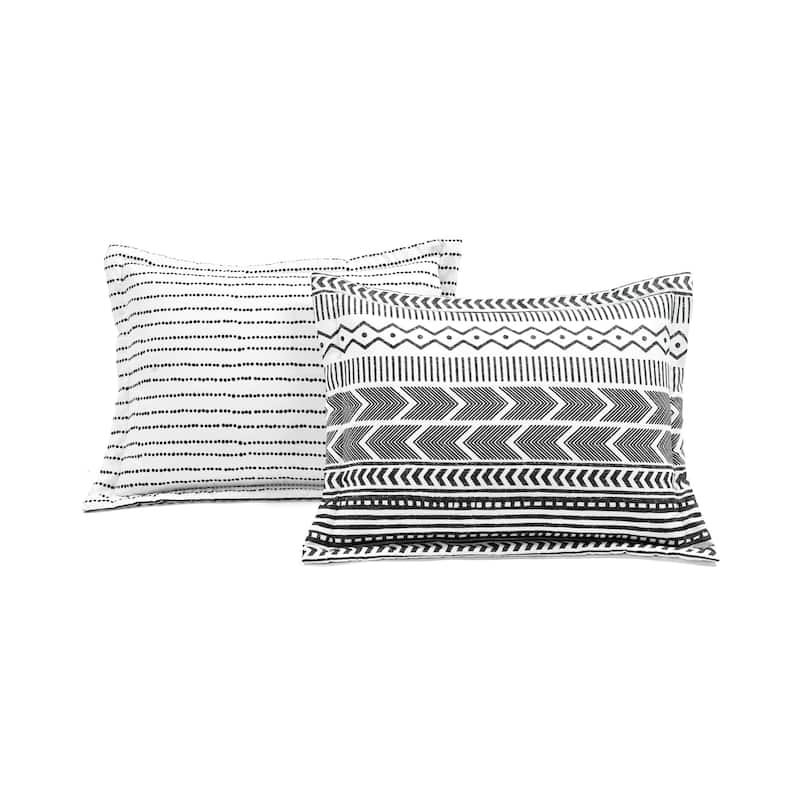 Lush Decor Hygge Geo Reversible 5 Piece Comforter Set
