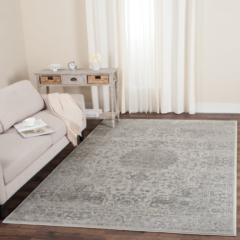 SAFAVIEH Carnegie Payton Distressed Oriental Rug - 9' x 12' - Cream/Dark Grey