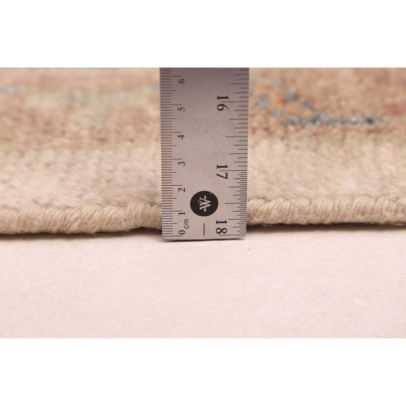 ECARPETGALLERY Hand-knotted Modern Oushak Ivory Wool Rug - 9'0 x 12'0