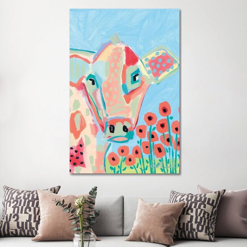 iCanvas "Willa with Poppies" by Kait Roberts Canvas Print