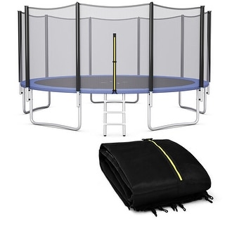 Gymax 15FT Trampoline Safety Net Replacement Protection Enclosure Net