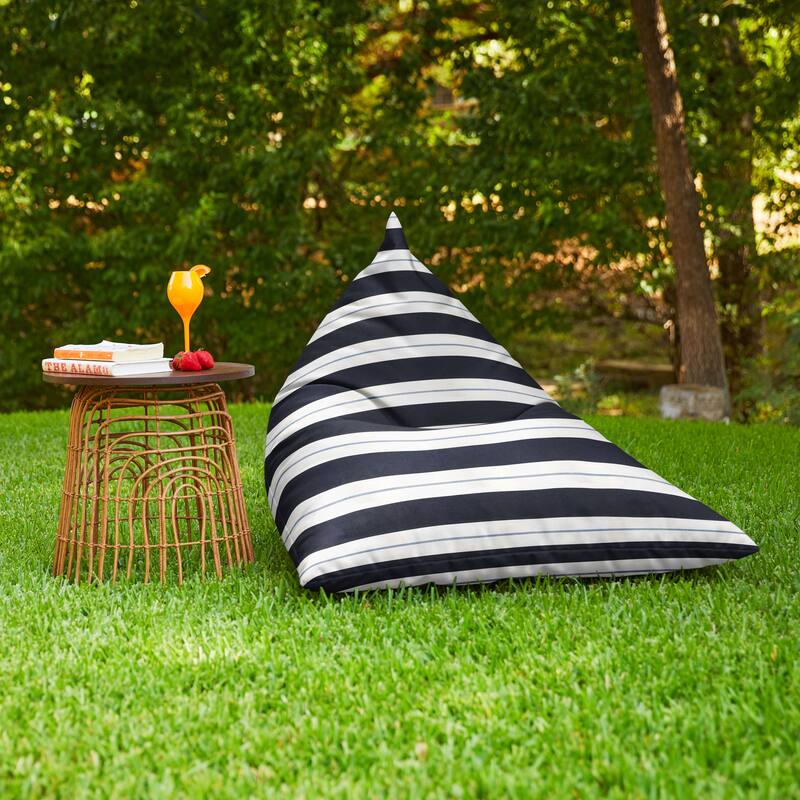 Sorra Home Sunbrella Outdoor Bean Lounger - 54 in W x 38 in W x 21 in H - Relate Harbor
