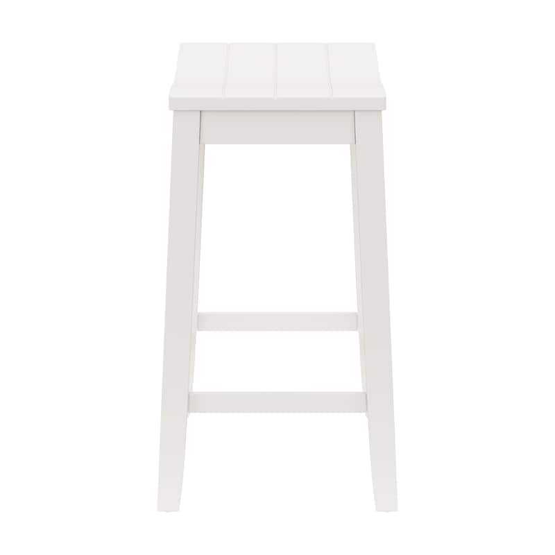 Hillsdale Fiddler Wood Backless Counter Height Stool, White