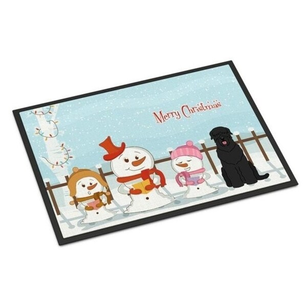 Carolines Treasures BB2357MAT Merry Christmas Carolers Black Russian Terrier Indoor or Outdoor Mat 18 x 0.25 x 27 in.