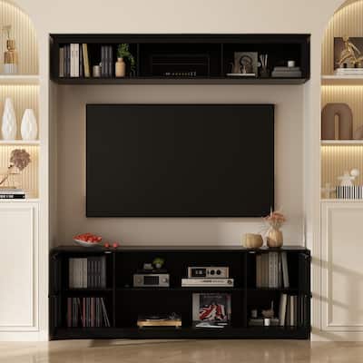 Home Modern Entertainment Center Large Tv Stand Console Table Modular