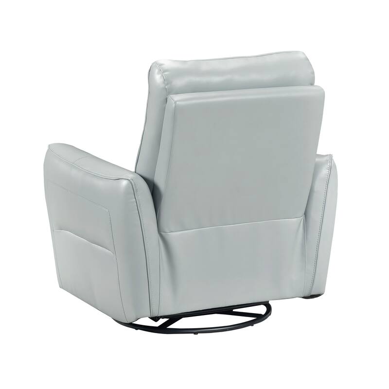 Esther 36" Leather Swivel Glider Recliner - Pull-Handle Motion