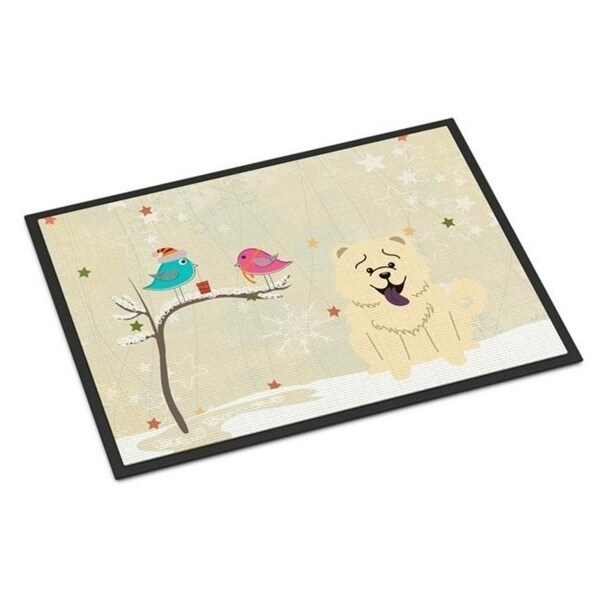 Carolines Treasures BB2612JMAT Christmas Presents Between Friends Chow Chow White Indoor or Outdoor Mat 24 x 0.25 x 36 in.
