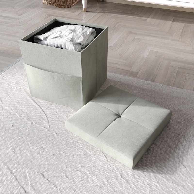 Chico Tufted Upholstered Folding Storage Bench