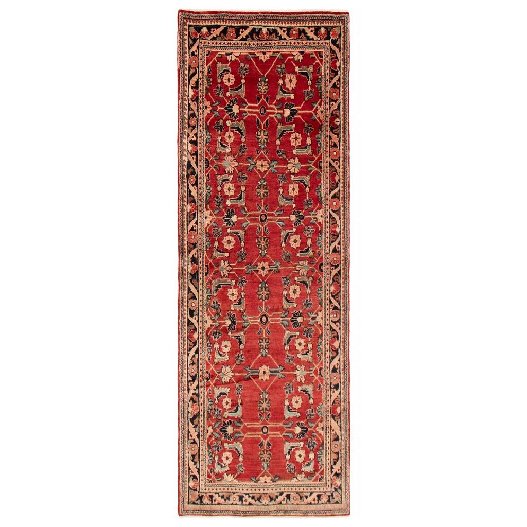 ECARPETGALLERY Hand-knotted Anadol Red Wool Rug - 3'7 x 10'3
