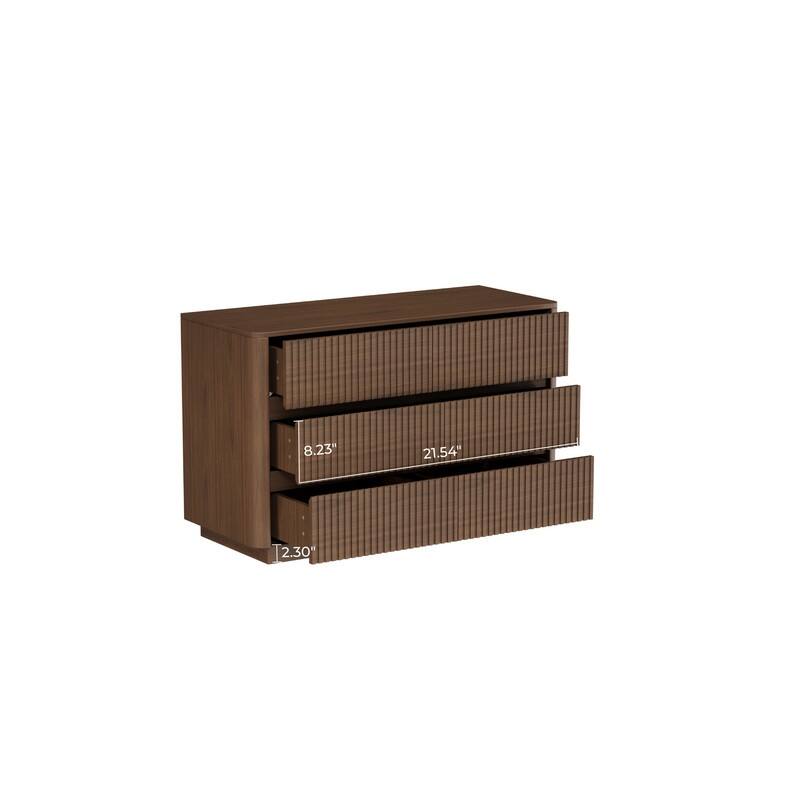 overstock mid century modern dresser Furniture of America Forma Mid-Century Modern 3-Piece Walnut Dresser and 2 Nightstand Bedroom Set
