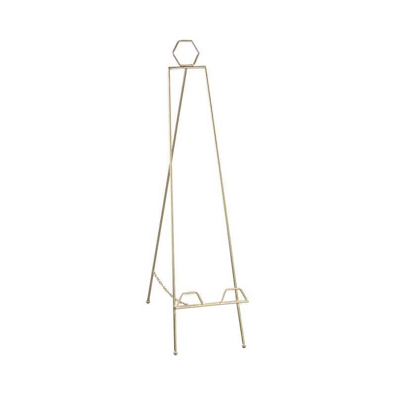 Geometric Gold Floorstanding Easel - 40"