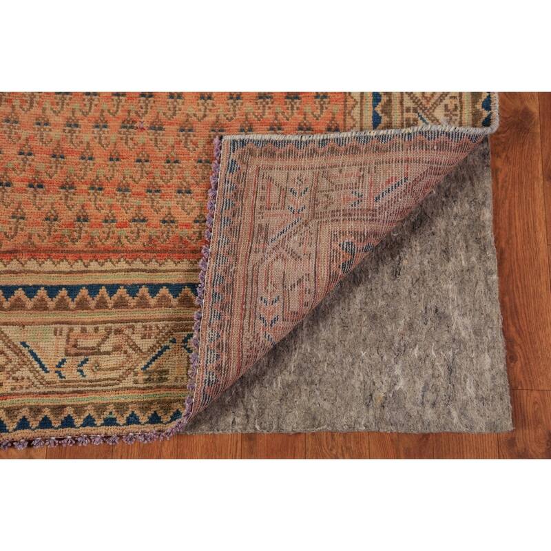 Hand Knotted Oriental 100% Wool Carpet Traditional All-Over Oranges & Rust Botemir Runner Rug - 10' 2'' X 3' 7''