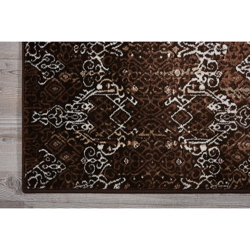 Nourison Karma Vintage Over-Dyed Medallion Area Rug