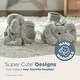 preview thumbnail 3 of 4, Bearington Baby Lil' Spout Plush Stuffed Animal Gray Elephant Sock Top Slipper Booties