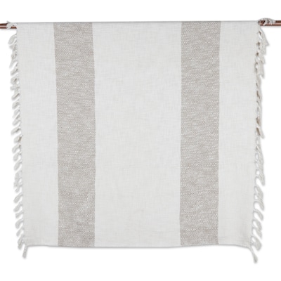 Novica Handmade Diamond Elegance In Umber Cotton Throw Blanket
