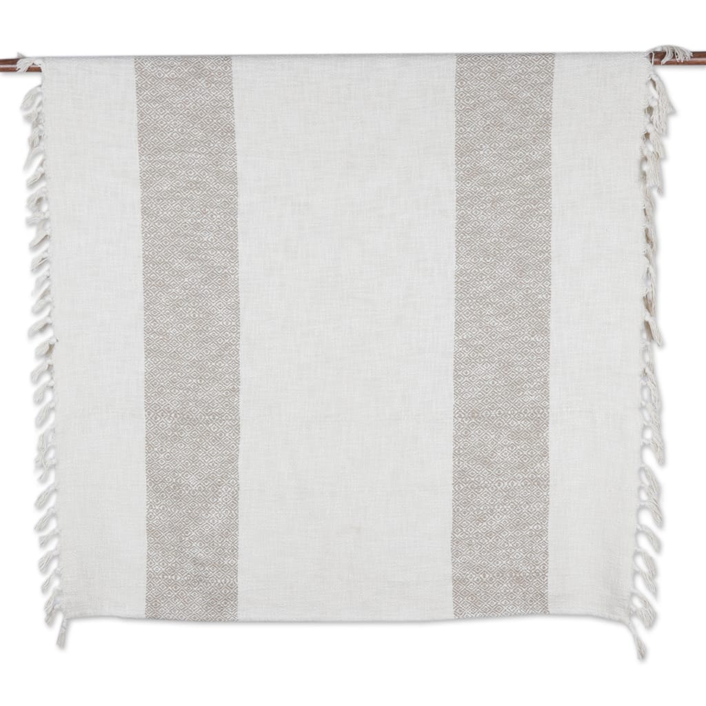 Novica Handmade Diamond Elegance In Umber Cotton Throw Blanket
