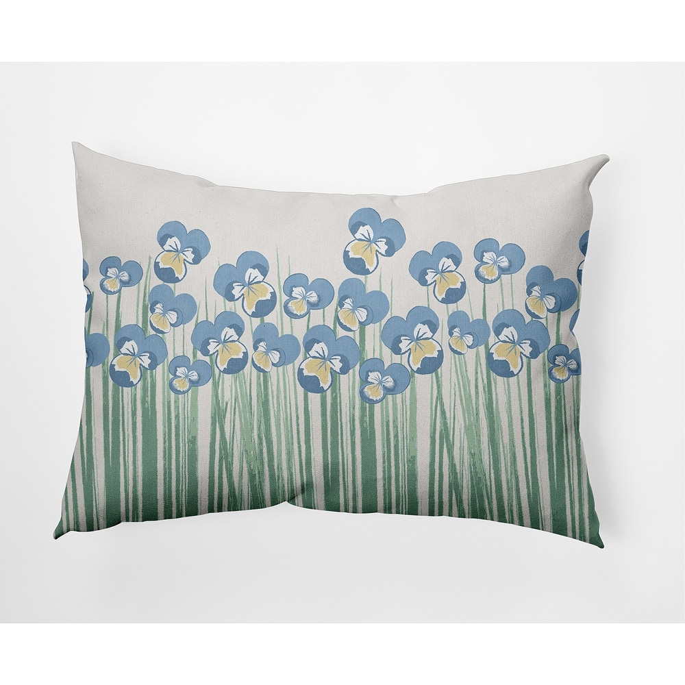 Field of Pansies Outdoor Pillow