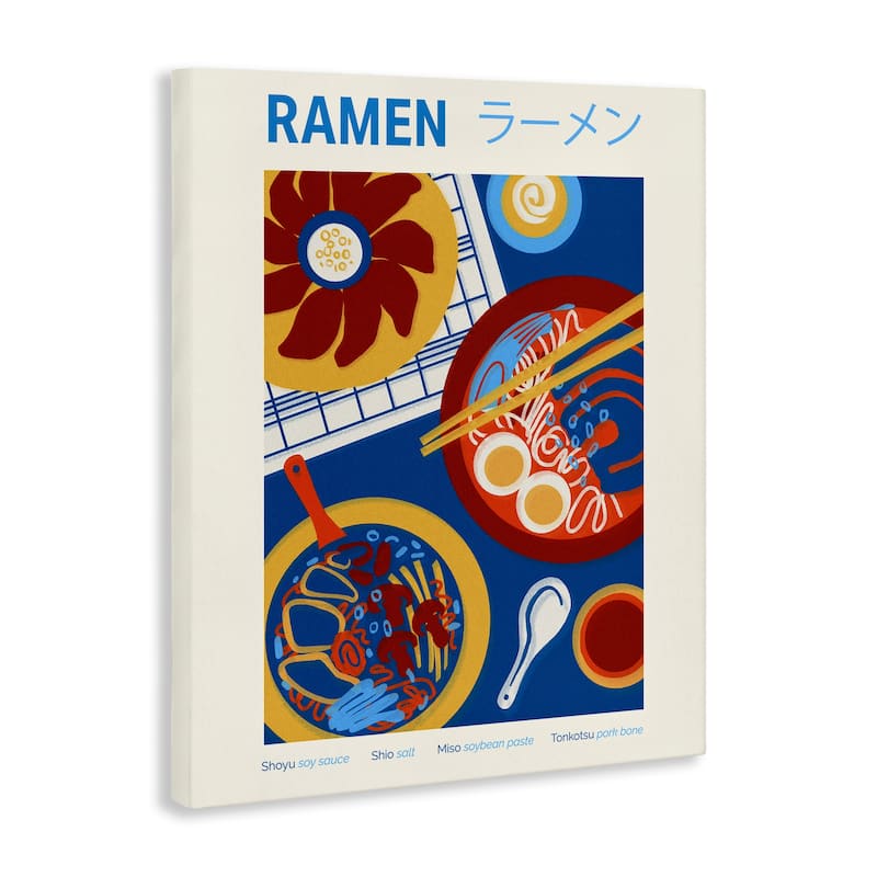 Stupell Ramen Table Placement Canvas Wall Art Design By Victoria Barnes