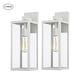 preview thumbnail 16 of 50, 2-pack 13" H 1-Light Black Outdoor wall Lantern(Dusk to Dawn could be chosen) 18"in - Off-white