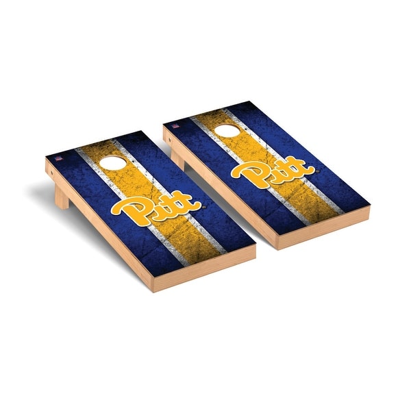 slide 2 of 5, University of Pittsburgh Panthers Vintage Cornhole Board Set