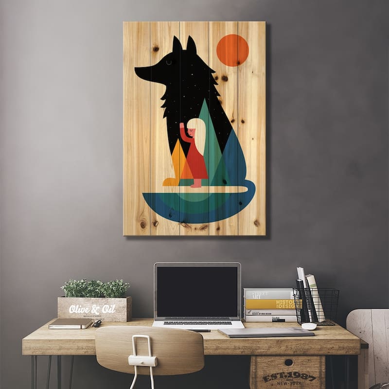 Best Friend Print On Wood by Andy Westface - Multi-Color