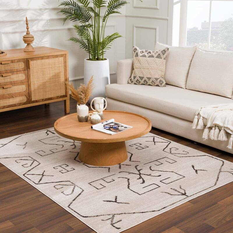 Pertek Bohemian Farmhouse Traditional Area Rug