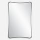 preview thumbnail 1 of 4, Curved Rectangular Frame Vanity Wall Mirror - 34" - Black