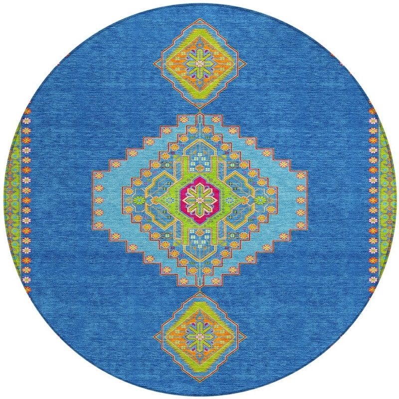 HomeRoots Oriental Traditional Rectangle Outdoor Rug