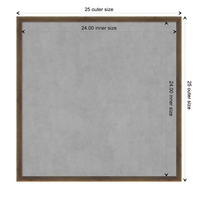 Amanti Art Lucie Light Bronze Framed Magnetic Board - Board Size 24x24
