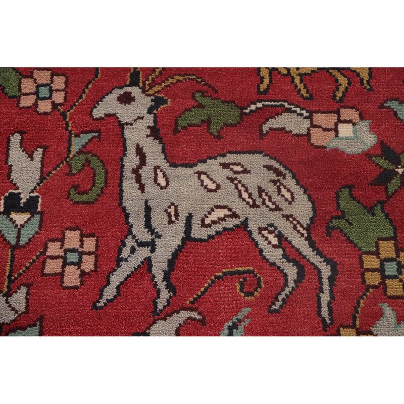 Animals Design Ziegler Area Rug Handmade Oriental Wool Carpet - 9'0"x 11'10"