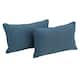 20-inch by 12-inch Lumbar Throw Pillows (Set of 2) - Indigo