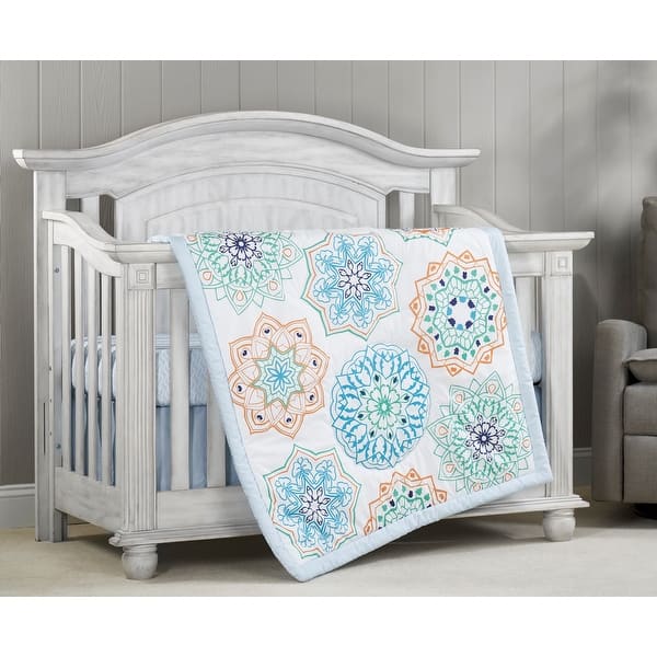 slide 1 of 1, Oxford Baby Mandala, 3 Pc Crib Bedding Set
