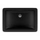 preview thumbnail 1 of 4, Lexicon Platinum V214 Quartz Composite Rectangle Vanity Sink - Galaxy Black Black