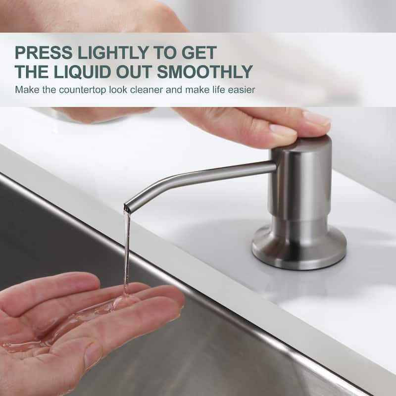 WOWOW Single Handle Pull Down Kitchen Faucet with Soap Dispenser