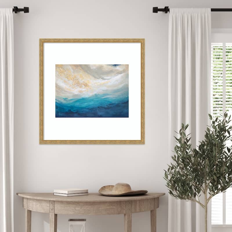 Celestial Waves by Julia Contacessi Wood Framed Wall Art Print
