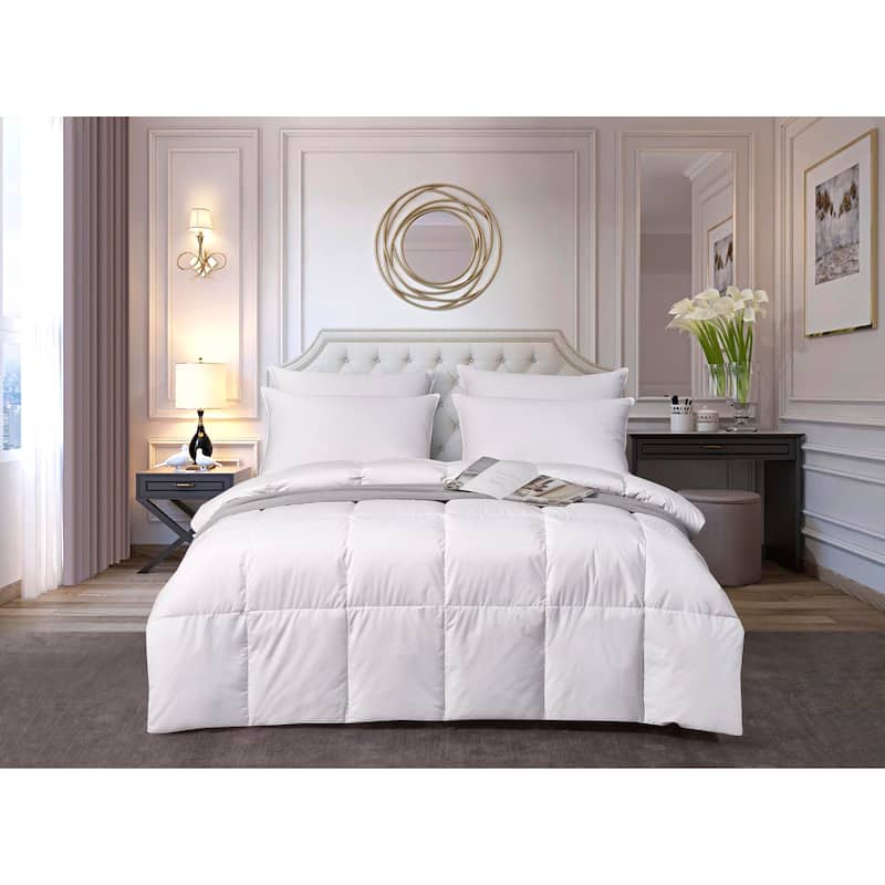 330 Thread Count Extra Warmth White Down Fiber Comforter - Twin