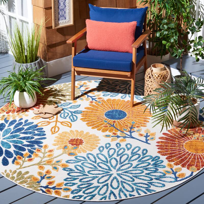 SAFAVIEH Cabana Lilah Indoor/ Outdoor Waterproof Patio Floral Rug