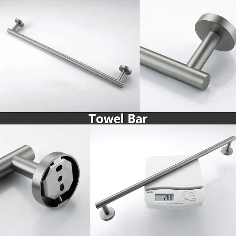 Modern Bath Hardware Set Towel Holder Set in Stainless Steel