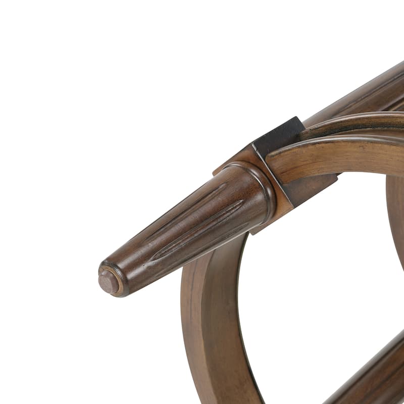 Traditional 26" Counter-Height Wood Swivel Barstool with Nailhead Trim