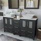 preview thumbnail 4 of 28, Vanity Art 60" Double Sink Bathroom Vanity Set with Engineered Marble Top and Free Mirror - 60 W X 18.5 D X 31.1 H