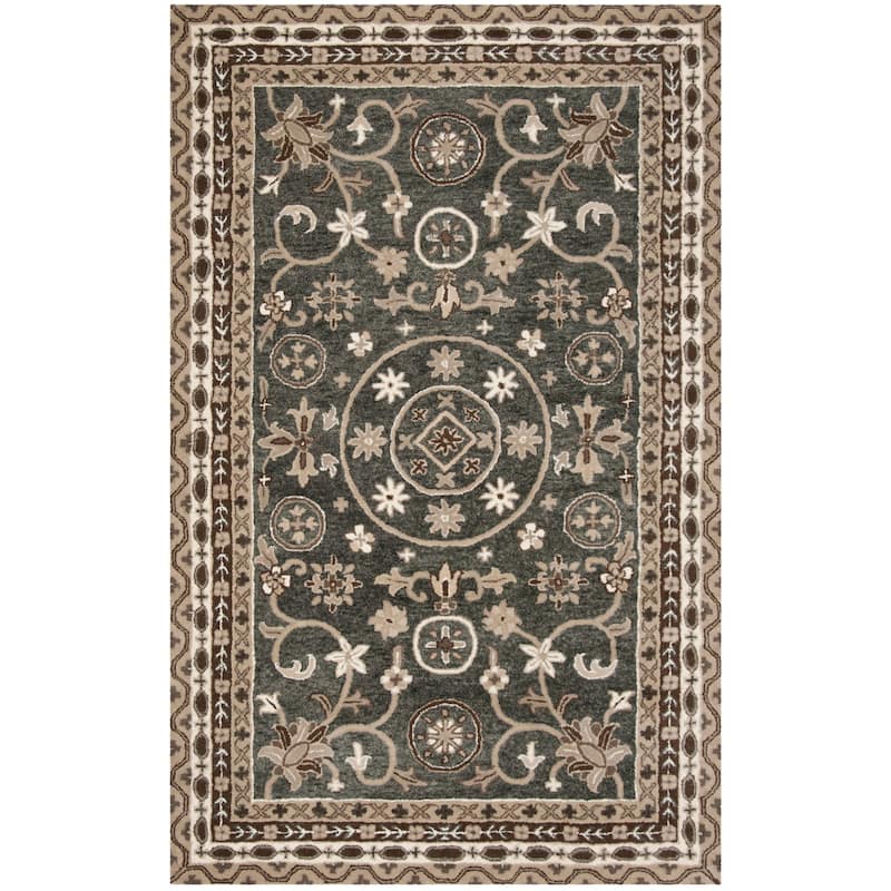 SAFAVIEH Handmade Bella Jakoba Modern Floral Wool Rug