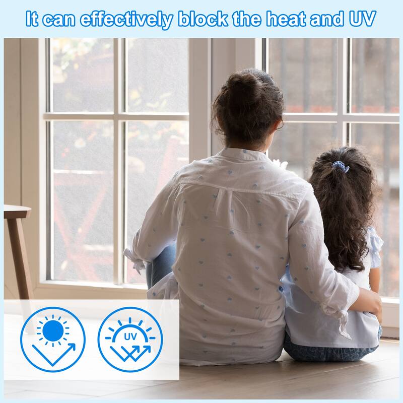 Window Privacy Film, Window Film Watermark Pattern - White