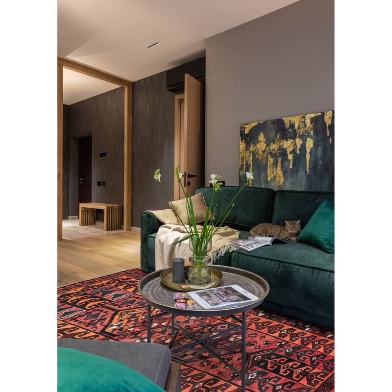 ECARPETGALLERY Hand-knotted Melis Vintage Red Wool Rug - 5'4 x 8'1