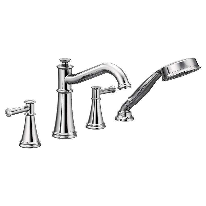 Moen Belfield Deck Mounted Roman Tub Filler Trim with Metal Lever