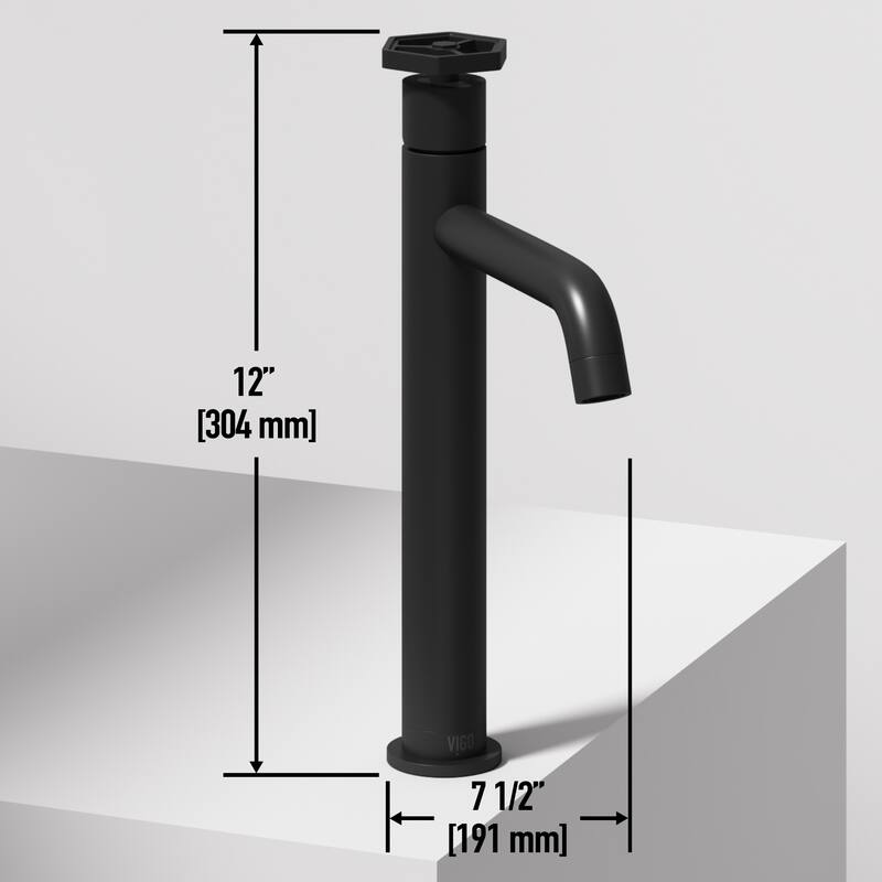 VIGO Ruxton 12" H Single Handle Single Hole Bathroom Vessel Faucet