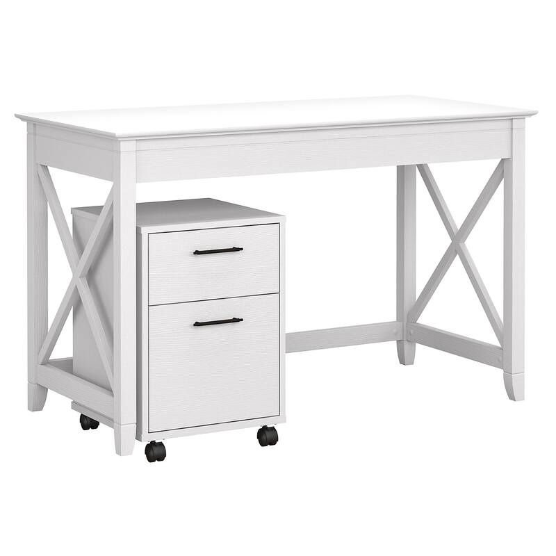 Key West 48W Writing Desk with Mobile File Cabinet by Bush Furniture