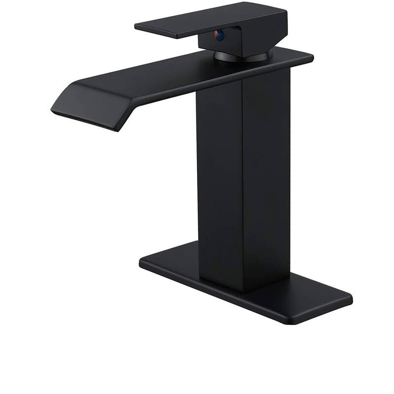 Single-Hole Low-Arc Bathroom Faucet with Drain