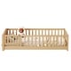 preview thumbnail 19 of 31, Twin Size Pine Wood Floor Platform Bed with Built-in Book Storage Rack, Door