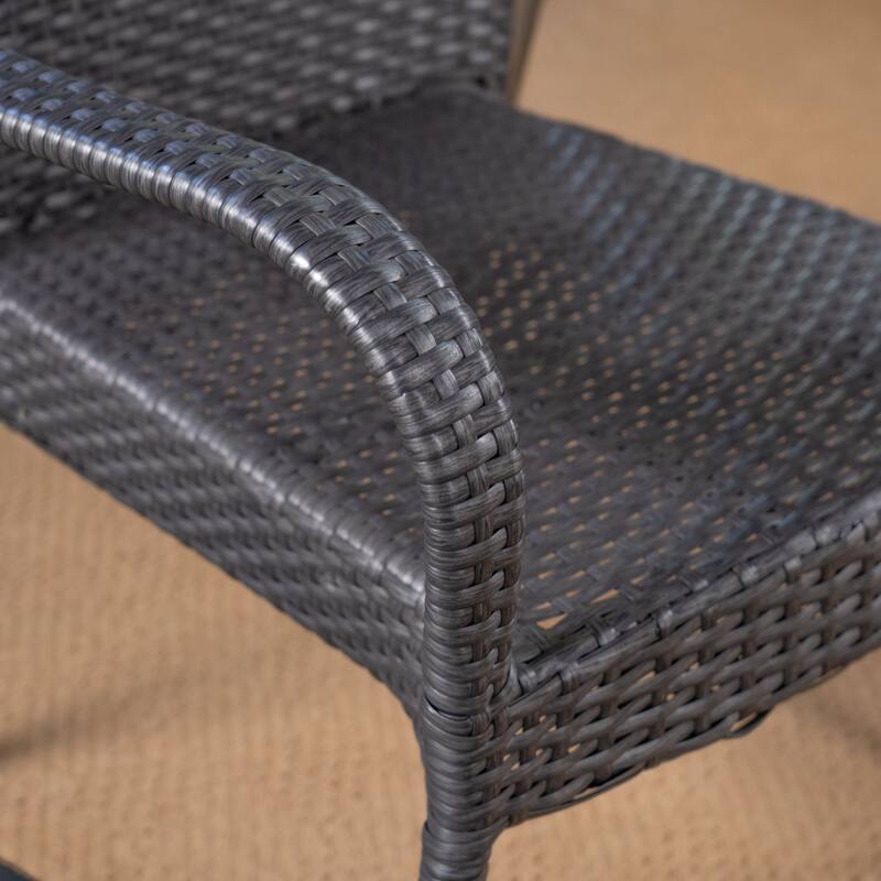 Haven Outdoor 7 Piece Multibrown PE Wicker Dining Set with Rectangular Table by Christopher Knight Home