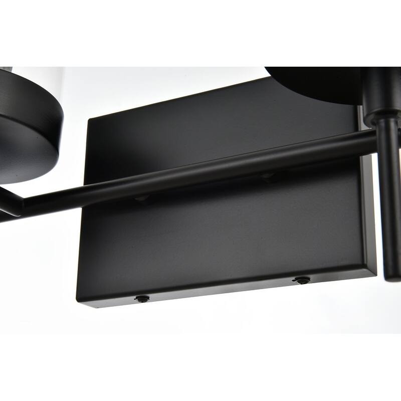 Bento 1 Light Black and Clear Bath Sconce